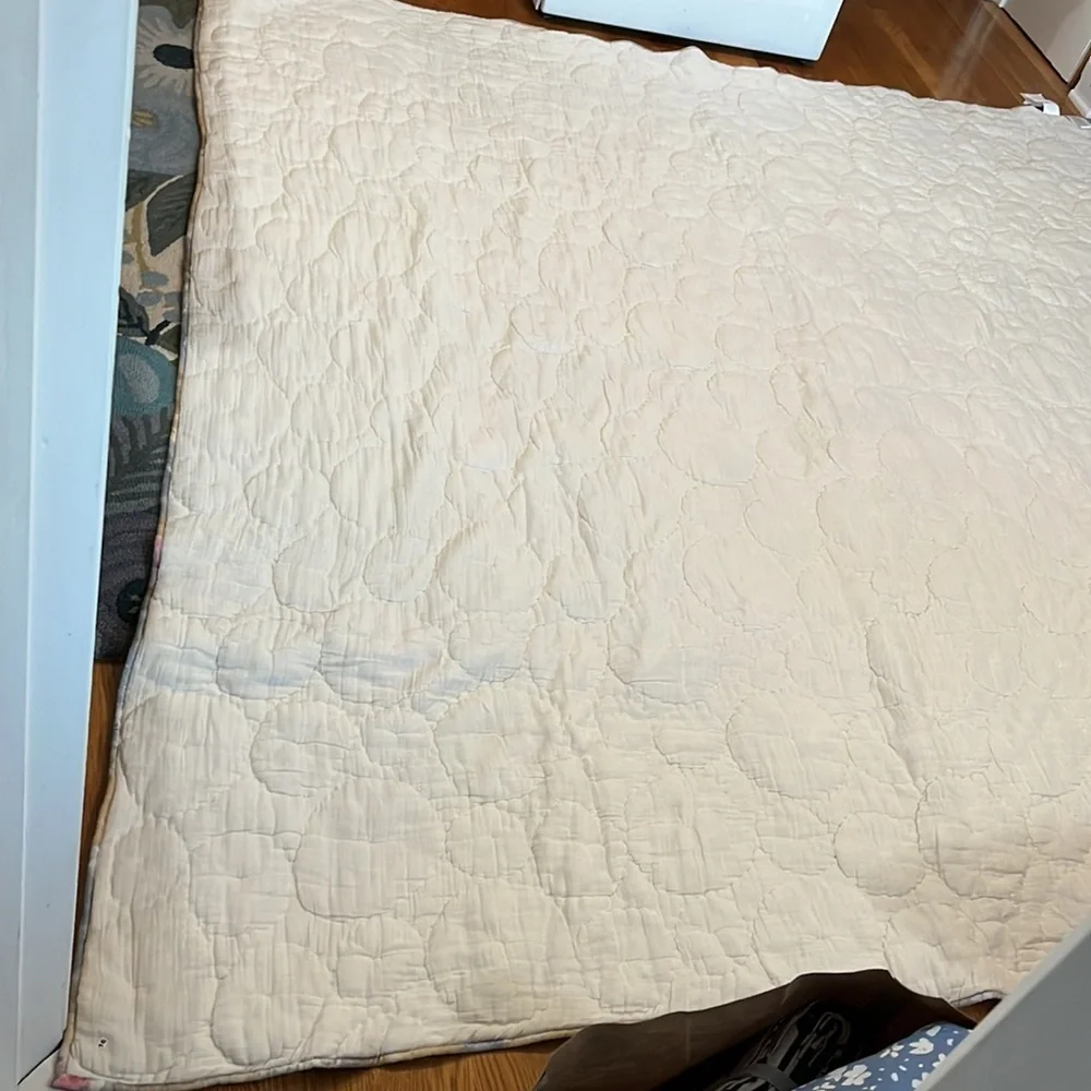 Anthropologie Clarabelle Gauze Quilt Queen NEW Plus 1 Standard Sham NWT